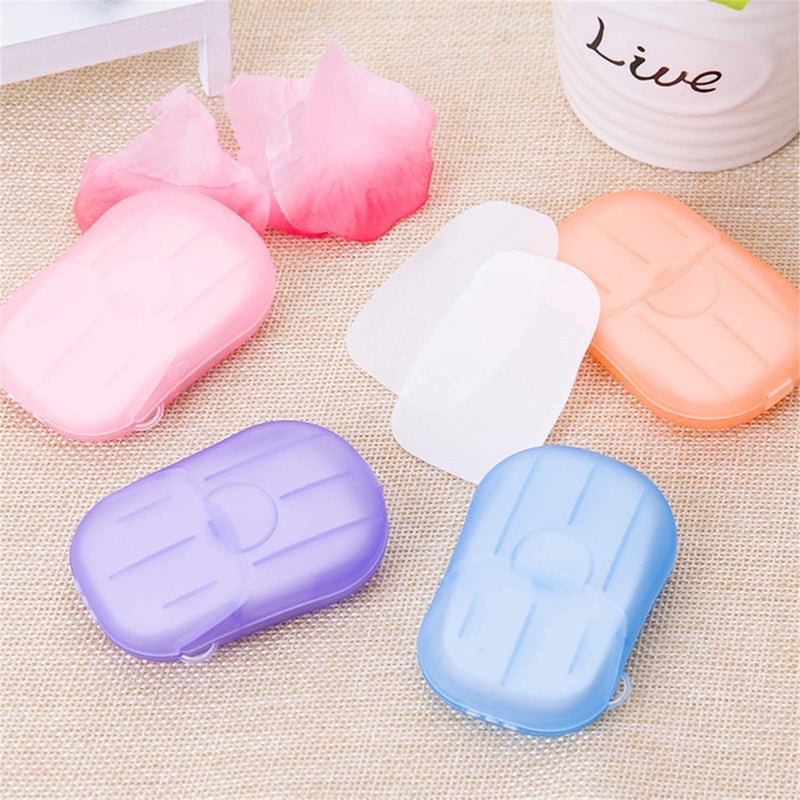 Jaimin Creation Paper Washing Hand Bath Clean Scented Slice Outdoor Travel Sheets Disposable Box Soap Portable Mini Paper Soap Strips for Travelling handwashPack Of 1 - Image 1