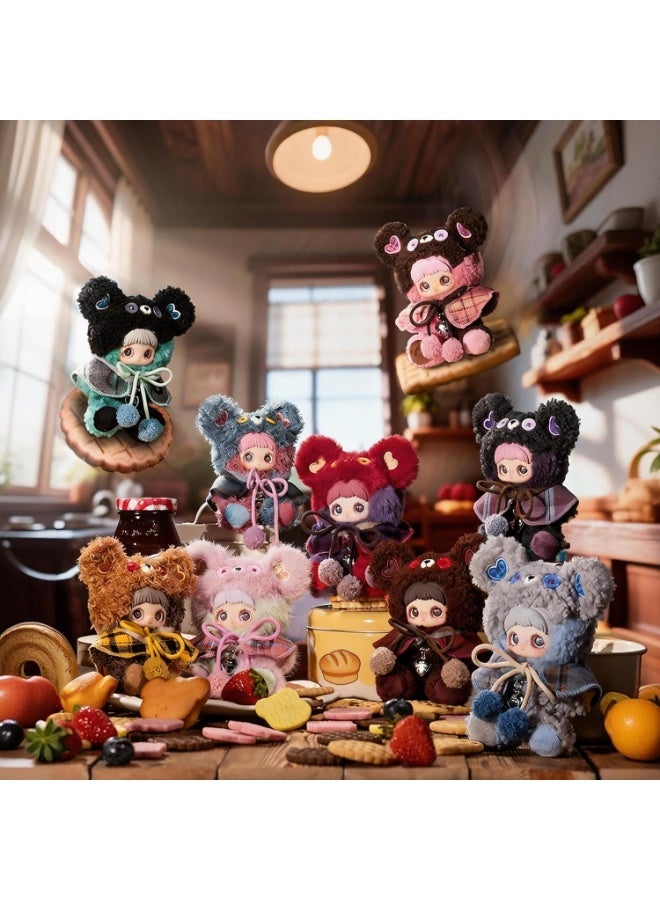 بوب جوي صندوق أعمى منفوش POP JOY، سلسلة ماي ماي دقيق الدب، صندوق غامض، دمية منفوشة من الفينيل الناعم مع ملابس، عيون زجاجية لطيفة، لعبة ميدالية كاواي قابلة للتجميع، مناسبة لعمر 3 سنوات فما فوق، صندوق واحد - Image 4