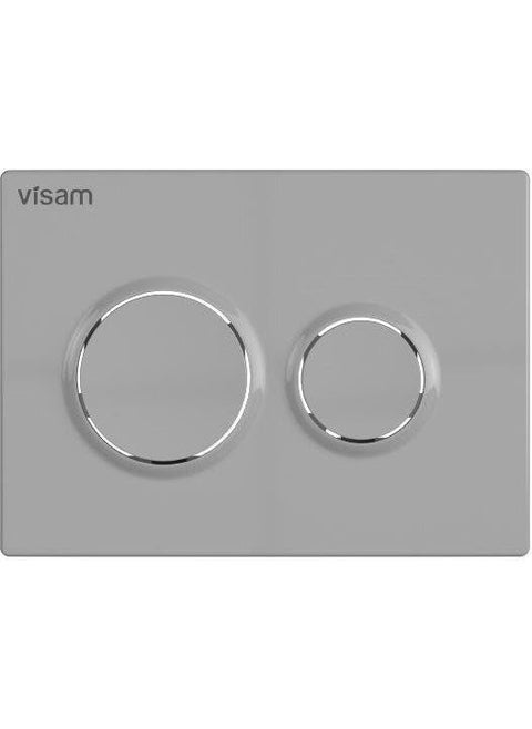 Olimpos Matte Chrome Concealed Cistern Control Panel Push Button 230.001