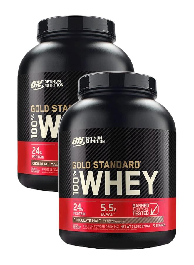 Optimum Nutrition عرض حزمة حصرية - على 100% واي جولد ستاندرد شوكولاتة مالتي 5 رطل - Image 1