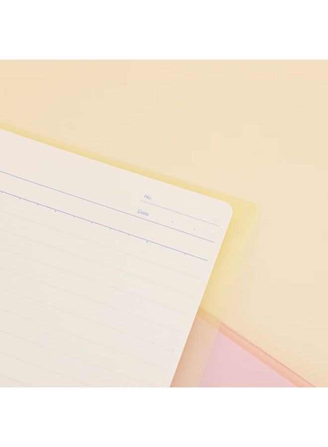 Kokuyo دفتر كوكيو A5 كامبوس فائق النحافة بأربعة حلقات مفكوكة، 10 أوراق 8 مم صفحات داخلية مسطرة، أصفر فاتح، 1 كتاب، Wcn-Cbn311Ly - Image 2