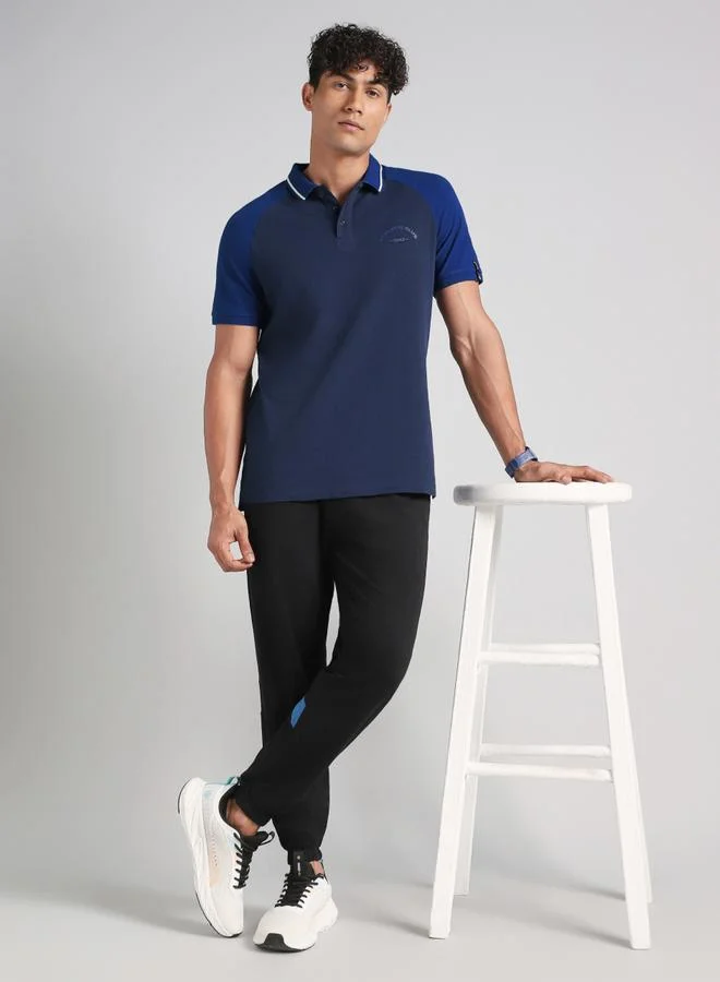 Cult Men Navy Athletic Club Polo T-Shirt
