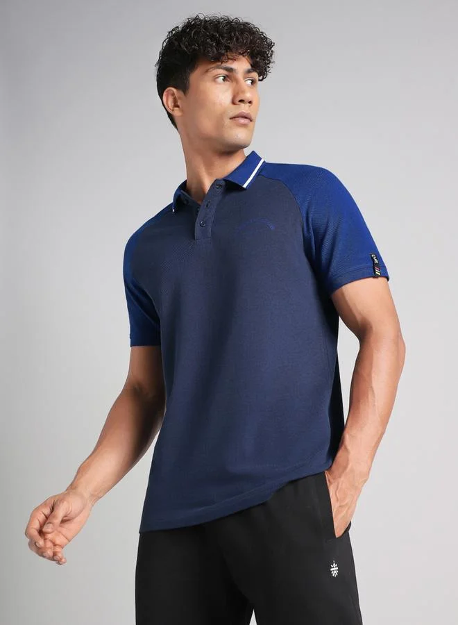 Cult Men Navy Athletic Club Polo T-Shirt