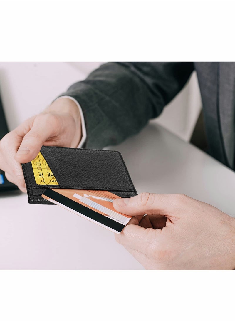 Men Wallet Slim Larger Capacity with 8 Slots RFID Blocking Wallet Minimalist Front Pocket Premium Leather Credit Card Holder  with ID Window Gift Box, Black - pzsku/ZE120A0D8A664AE10E561Z/45/_/1696815623/e8387ed0-1625-4f37-873d-c760334b24d8