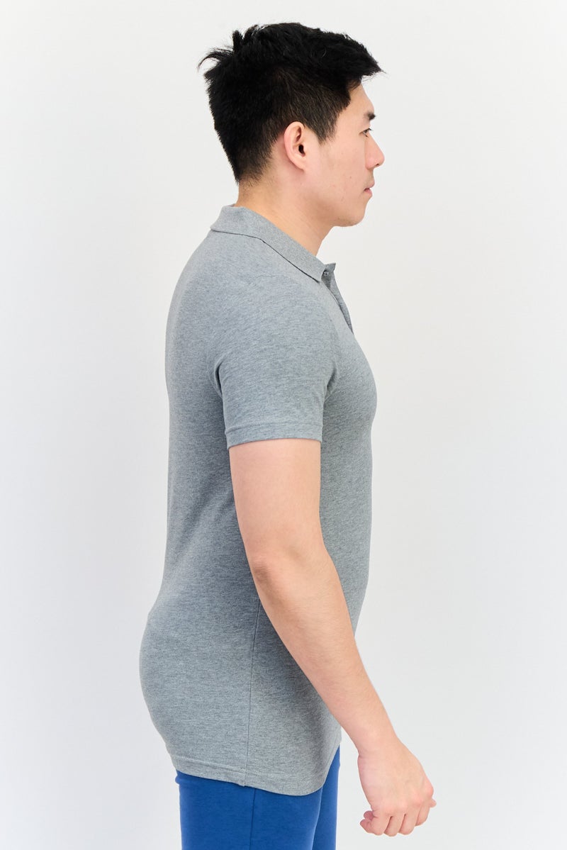 PUMA Men Sportswear Fit Short Sleeves Outdoor Polo Shirt, Grey - Image 3