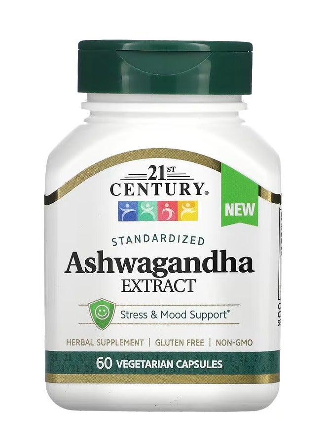 21st Century Standardized Ashwagandha Extract, 60 Vegetarian Capsules - Image 1