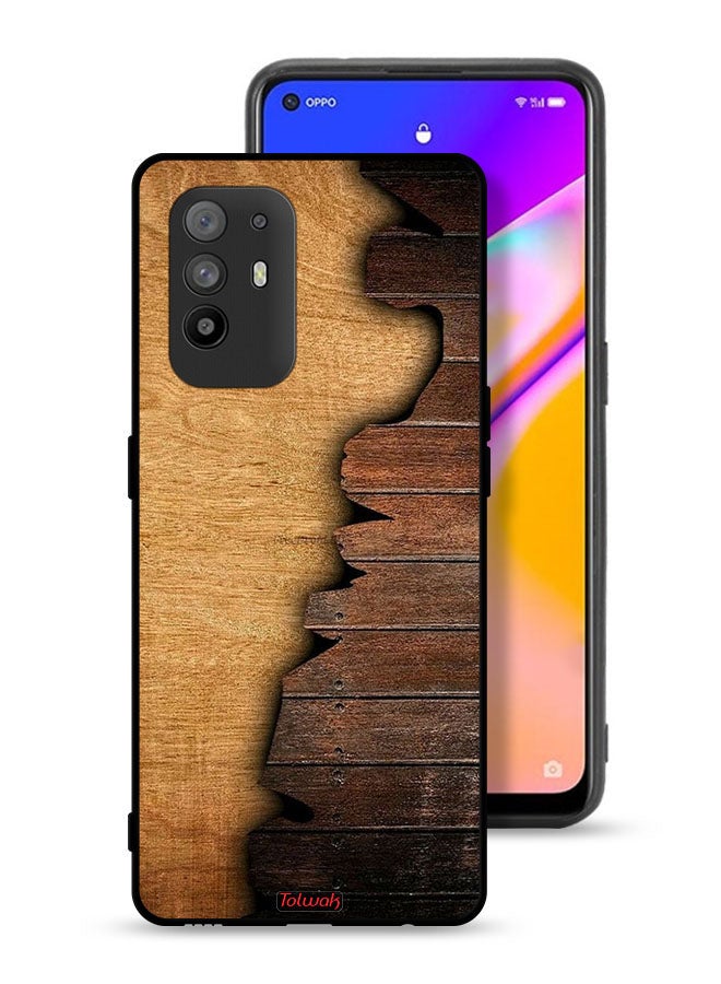 Tolwak Oppo F19 Pro Plus 5G Protective Case Cover Vintage Wood Pattern - Image 1