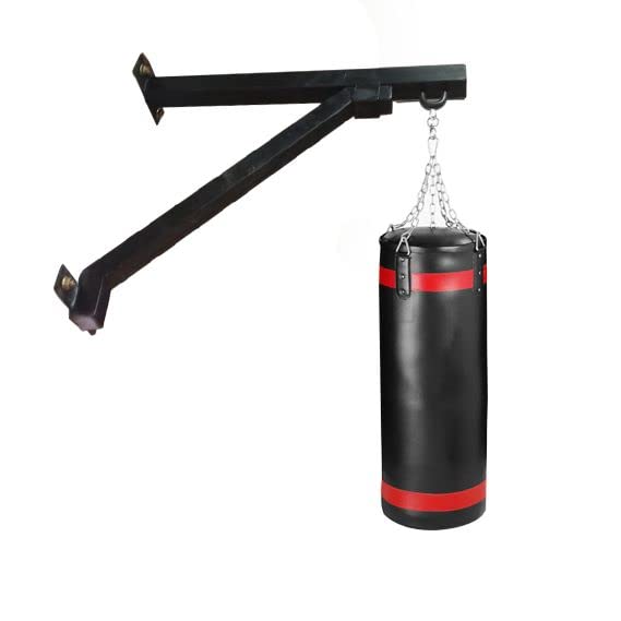 Glitz Punching Bag Hanger for Lifting Heavy Punching Bag Wall Mounted Metal Hanger Comes with Wall Mounted Stand for Bags with Bolts and Fasteners Without Bag Black - Image 1