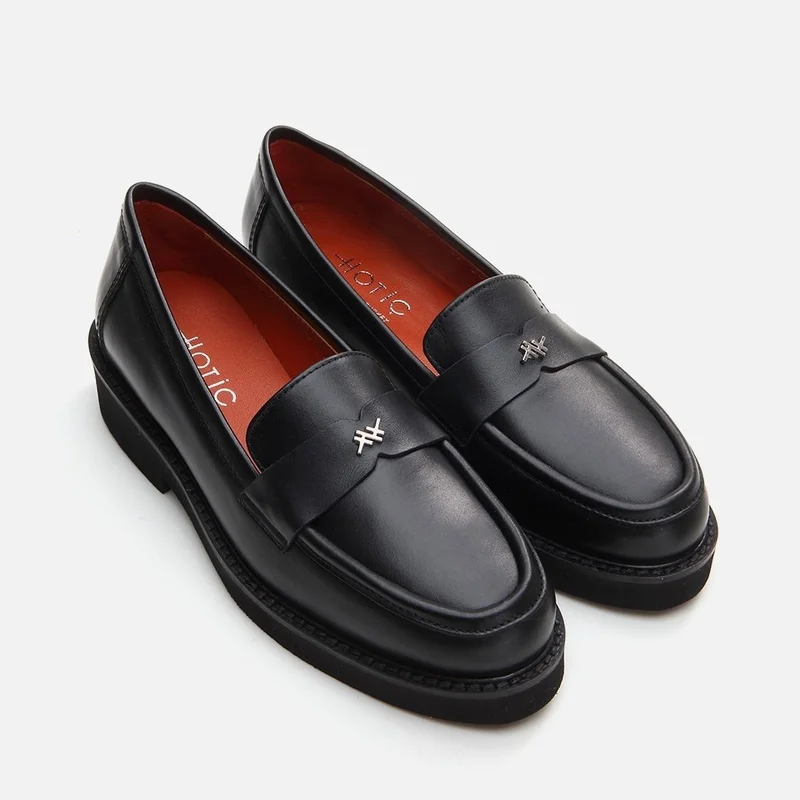 Hotiç 01AYH291760A100 GENUINE Leather Black Women's Loafer
