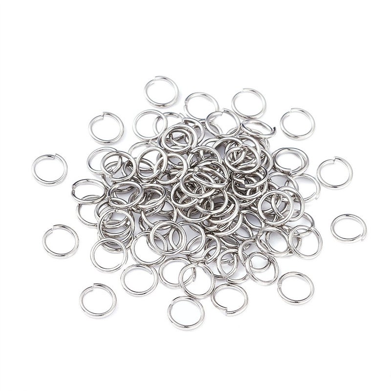 KISSITTY 2000Pcs 6mm Stainless Steel Open Jump Rings Connectors 0.8mm Thick Chainmail Making Jewelry Findings - Image 1
