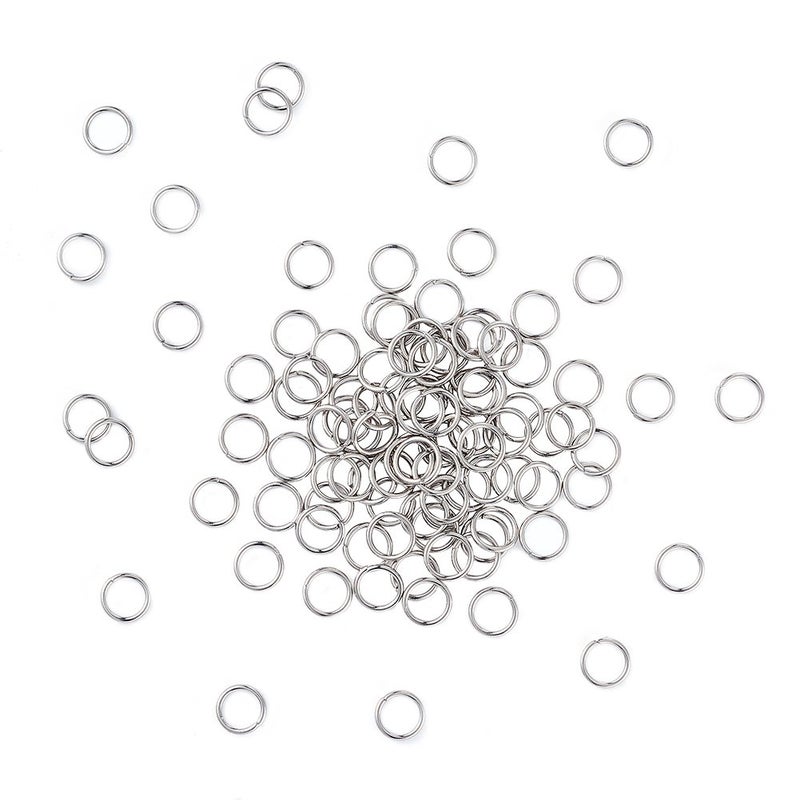 KISSITTY 2000Pcs 6mm Stainless Steel Open Jump Rings Connectors 0.8mm Thick Chainmail Making Jewelry Findings - Image 2
