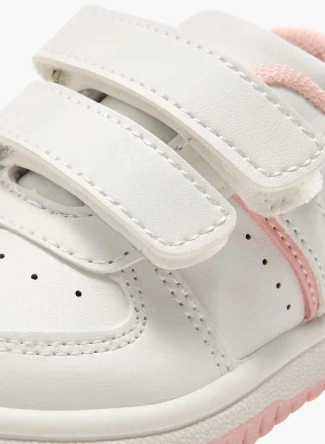 Flora Bella By Shoexpress Girls Panelled Sneakers With Hook And Loop Closure