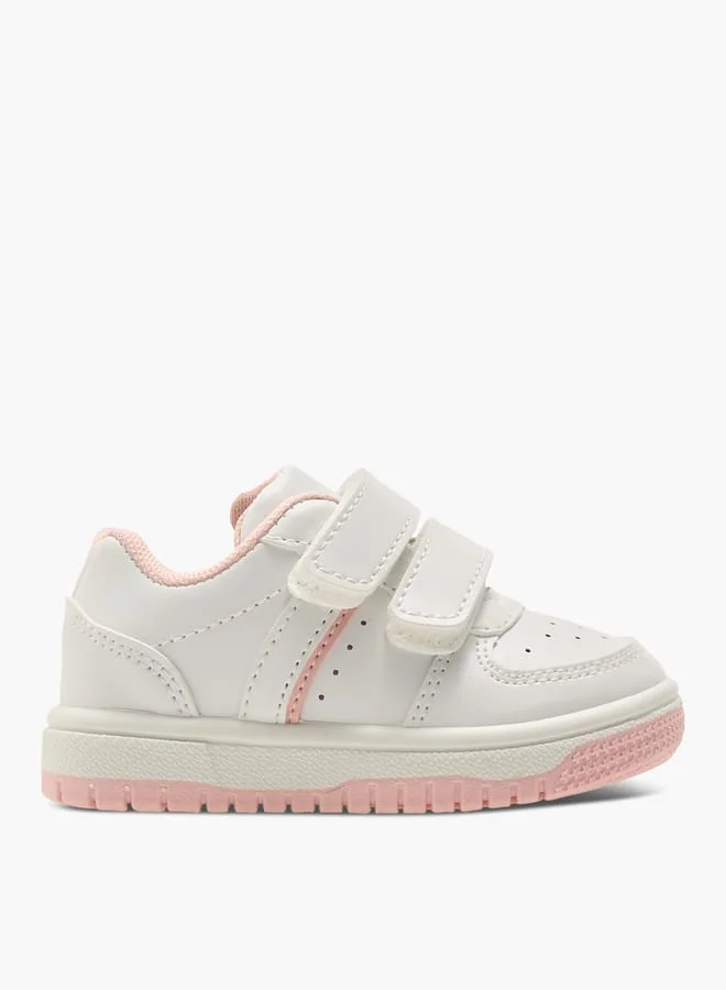 Flora Bella By Shoexpress Girls Panelled Sneakers With Hook And Loop Closure