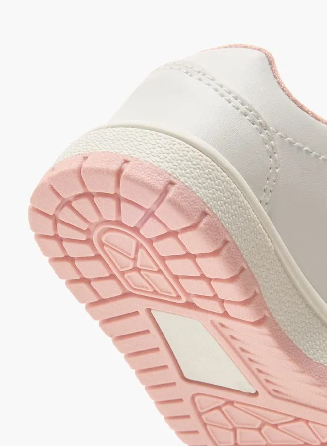 Flora Bella By Shoexpress Girls Panelled Sneakers With Hook And Loop Closure