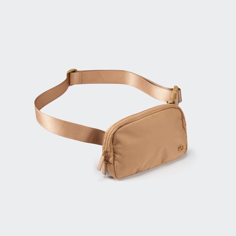 Pander Two Way Zipper Fanny Pack Nylon Everywhere Belt Bag for Women, Water Repellent Waist Packs, Crossbody Bags with Adjustable Strap (Caramel Brown). - Image 2