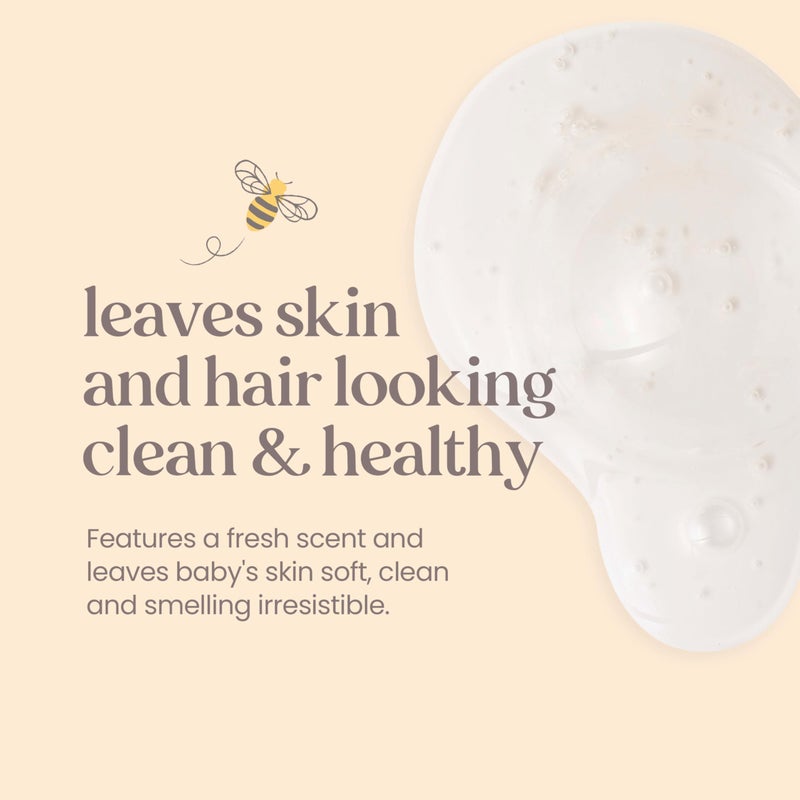 Burt's Bees Burts Bees Baby Shampoo and Baby Wash Refill, Original, Plant-Based Formula, Tear-Free, Pediatrician-Tested, Natural Origin, Gently Cleans Sensitive Skin and Hair, 33.8 Fl Oz - Image 2