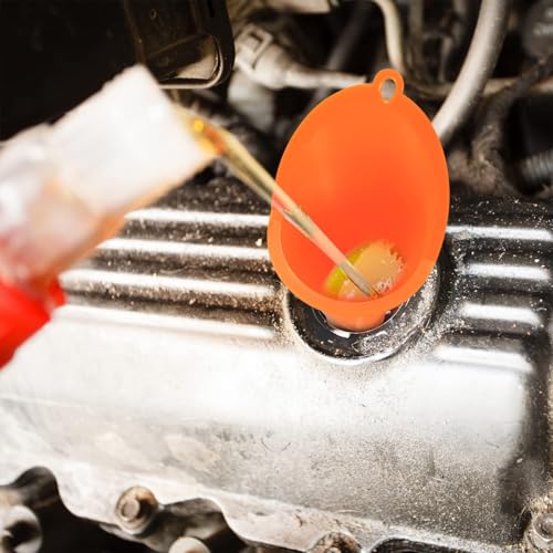 STHIRA® PA01 Multicolour Cotton Oil Transfer Funnel Set with Long Nozzle, Handles, Filtration Sieve, Flexible Pipes for Automotive Fuel & Oil Transfer - Image 5