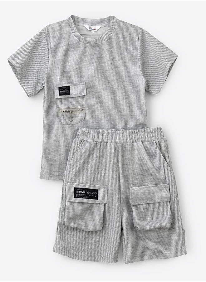 بيبي كلو Urban Streetwear Cargo Set of Tee & Shorts