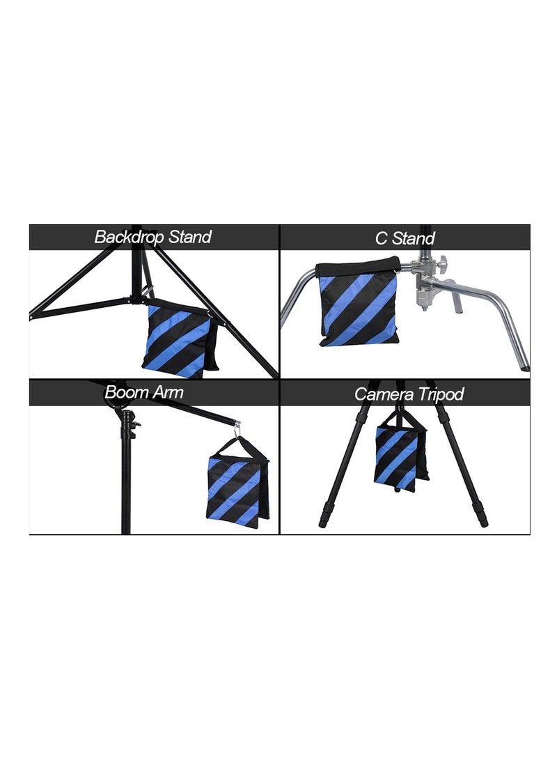 SYOSI Heavy Duty Sandbag Photo Studio Weight Bag Blue Saddlebag Design for Photography Stand Light Tripod Outdoor Patio Sports Sets Film Live Productions 3 Pack  - Image 5