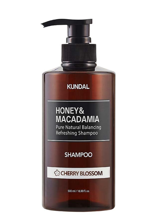 Kundal Honey & Macadamia Pure Natural Balancing Refreshing Shampoo Cherry Blossom 500ml - Image 1
