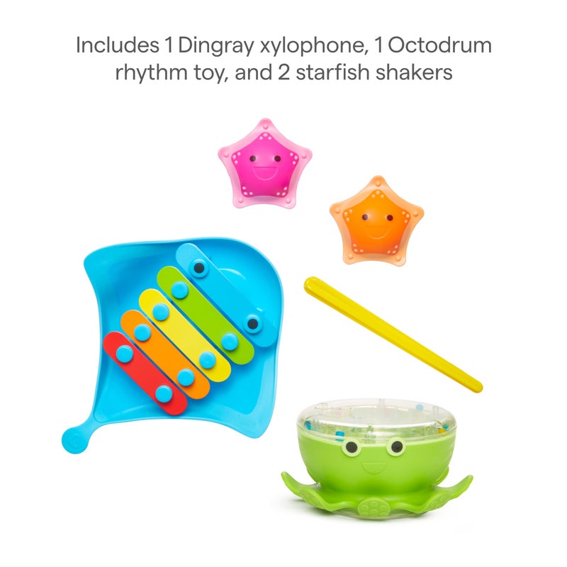 MunchkinÂ® Bath Beatsâ„¢ Bath Toy, Musical Set Includes Xylophone, Bath Drum & Shakers, Fun for Babies, Toddlers and Kids - Image 3