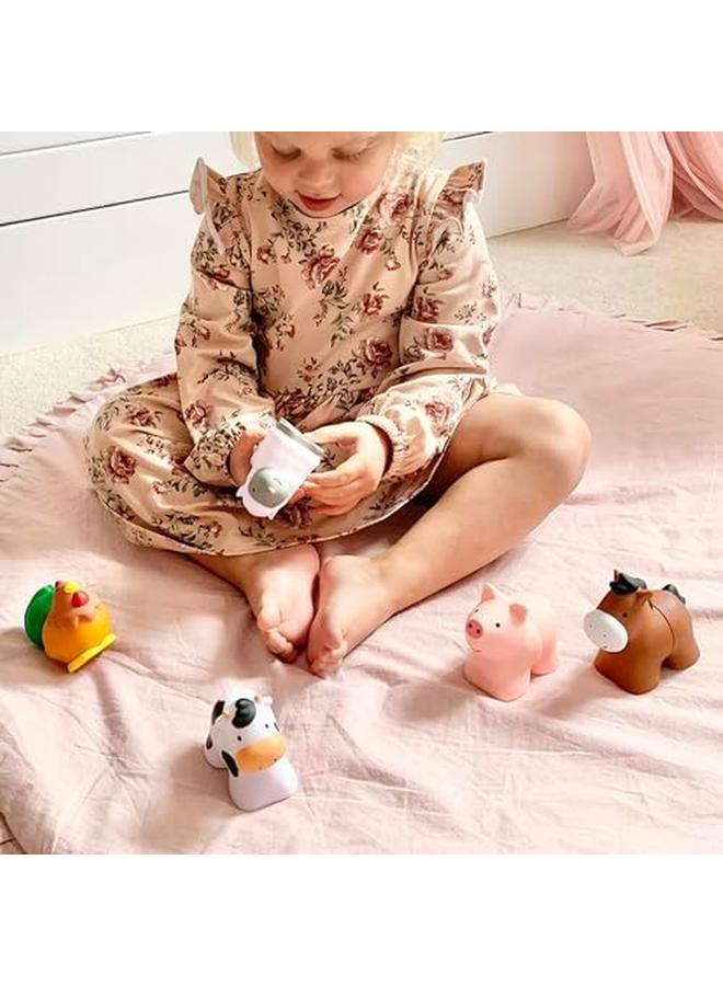 Melissa & Doug Pop Blocs Farm Animals Educational Baby Toy 10 Linkable Pieces - Image 2