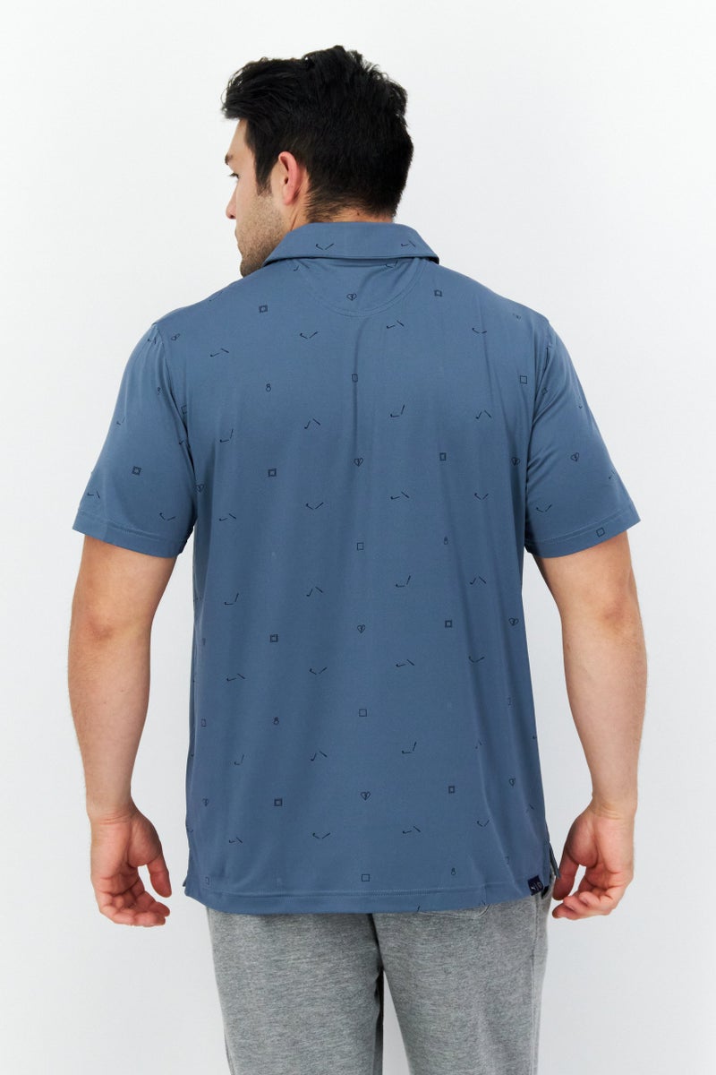 PUMA Men Sportswear Fit Golf Polo Shirt, Teal Blue - Image 2