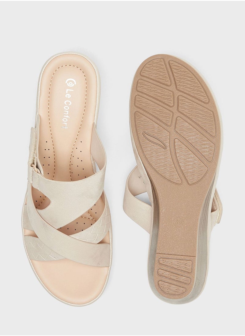 Le Confort - Open Toe Wedge Sandals - Image 1