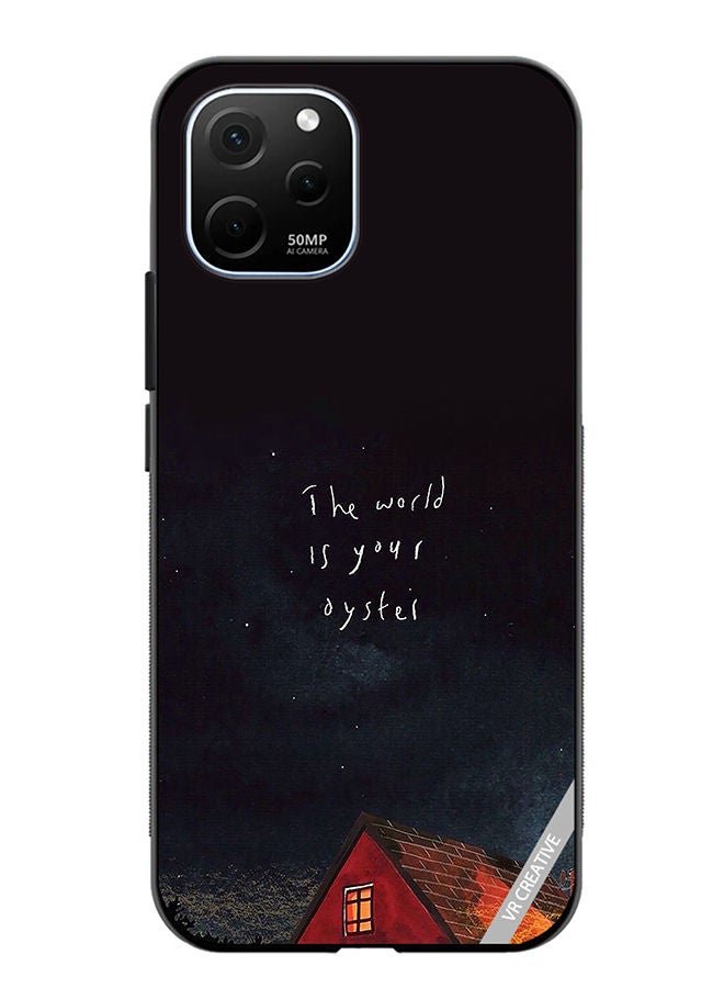 VR CREATIVE Protective Case Cover For Huawei Enjoy 50z The World Is Your Oyster Design Multicolour - Image 1