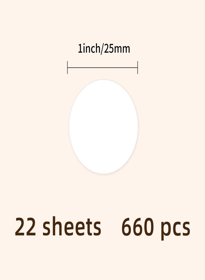 Yeachlaing 1" Round Colored Dot Stickers Labels,660 Pack,White - Image 2