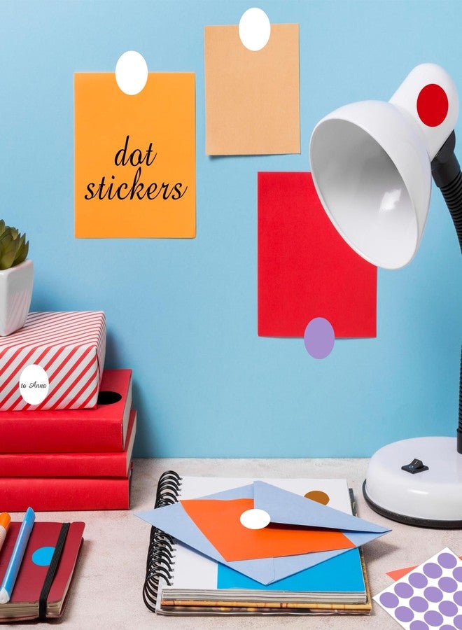 Yeachlaing 1" Round Colored Dot Stickers Labels,660 Pack,White - Image 4
