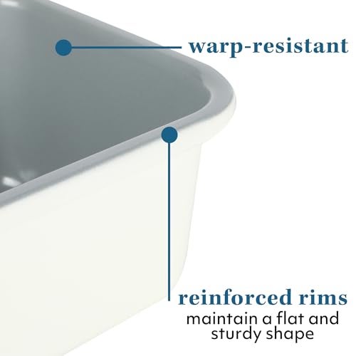 SUR LA TABLE Kitchen Essentials Bake Sale 9 X 5 Inch PFOA, PFAS, PTFE Free Nonstick Loaf Pan - Linen White - Image 5