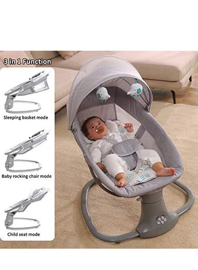 3-In-1 Multifunctional Baby Swing Chair Bassinet Cradle Bed, Newborn To Toddler