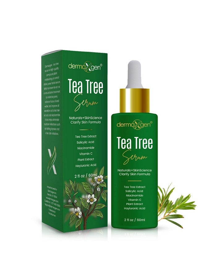 dermaxgen Tea Tree Serum Organic Formula Natural Vitamin C For Acne Scar Dark Spots Blemishes Pimple For Clear Glowing & Youthful Skin 2 Fl Oz - Image 1