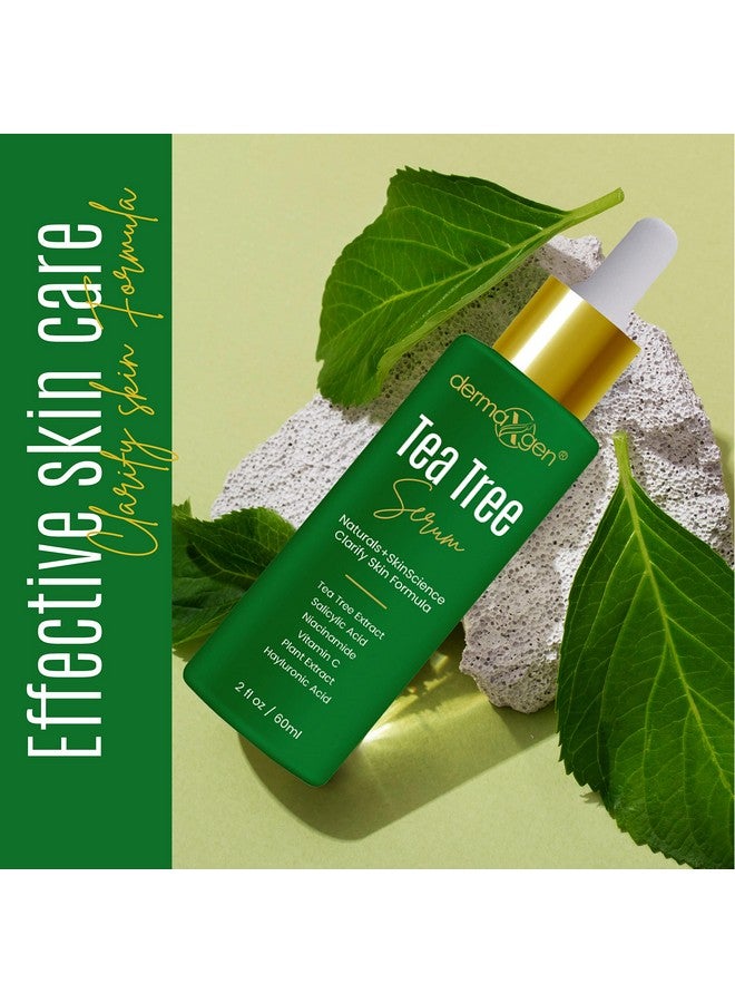 dermaxgen Tea Tree Serum Organic Formula Natural Vitamin C For Acne Scar Dark Spots Blemishes Pimple For Clear Glowing & Youthful Skin 2 Fl Oz - Image 2