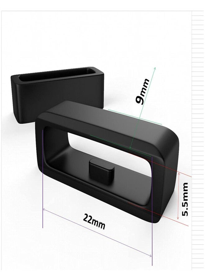 Carmoeignin 22mm Watch Band Fastener Rings For Garmin Forerunner 945 935 220 230 235 620 630 735XT 235Lite Approach S20 S6 S5 Fenix 5, Soft Silicone Wrist Band Strap Security Loop - Image 3
