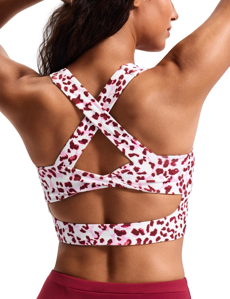 JOYSPELS Sports Bras for Women Extra Comfort Criss-Cross Back Padded Workout Tops for Women Medium Support - Image 1