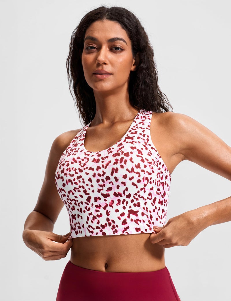 JOYSPELS Sports Bras for Women Extra Comfort Criss-Cross Back Padded Workout Tops for Women Medium Support - Image 2