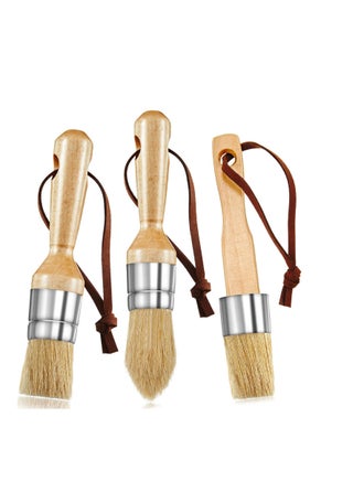 3 Pieces Chalk and Wax Paint Brushes Bristle Stencil for Wood Furniture Home Decor, Including Flat, Pointed Round Chalked - pzsku/ZE121AD1A7CCAB8C6ADD4Z/45/_/1692959660/1b56649b-f417-4512-a96a-153eb59a5d76