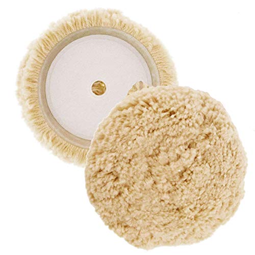 MLD car polishing pad Wool Buffing Pads 7 inch Wool Polishing Polishers Clean Buffing Pad Bonnet for Furniture/Car (7-inch, 185 mm) - Image 1