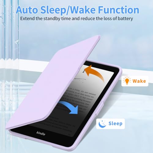 Sanyetral Premium PU Protective Case with Auto Wake/Sleep Function, Incompatible with Remarkable Nokia TCL -Purple - Image 4