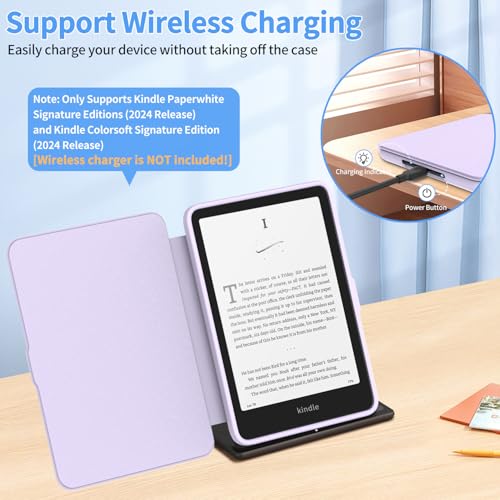 Sanyetral Premium PU Protective Case with Auto Wake/Sleep Function, Incompatible with Remarkable Nokia TCL -Purple - Image 5