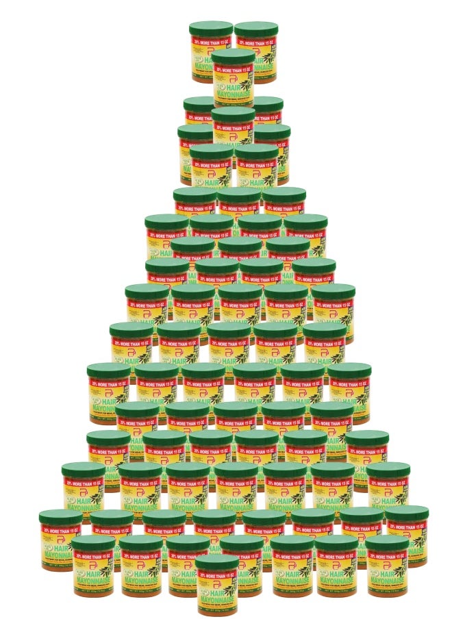 PYRON 74 Pieces Hair Mayonnaise Treatment for Weak & Damaged Hair with Olive Oil 500grams  - Image 1