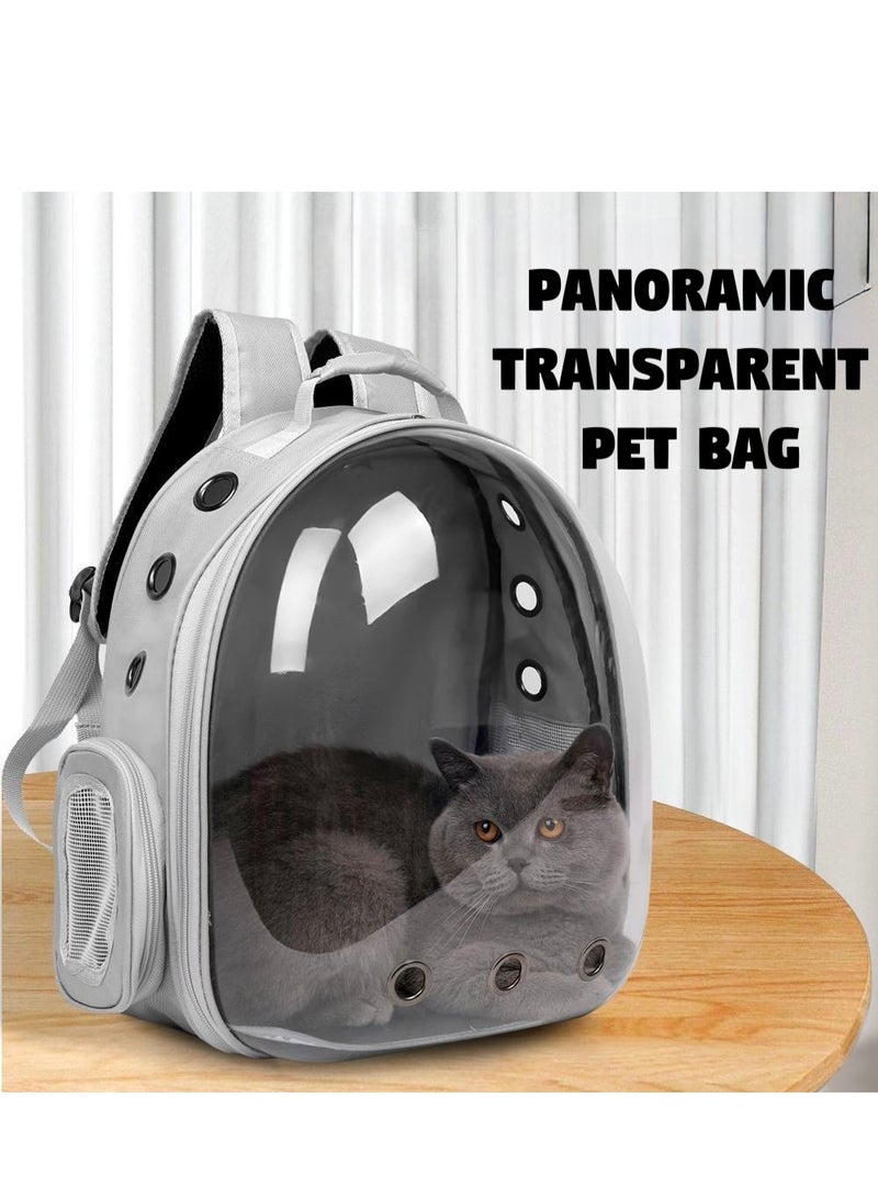Generic Transparent Pet Backpack | Portable Pet Carrier | Comfortable & Breathable Cat Backpack | Maximum Load 7kg | Perfect Travel Companion for Pets  - Image 2