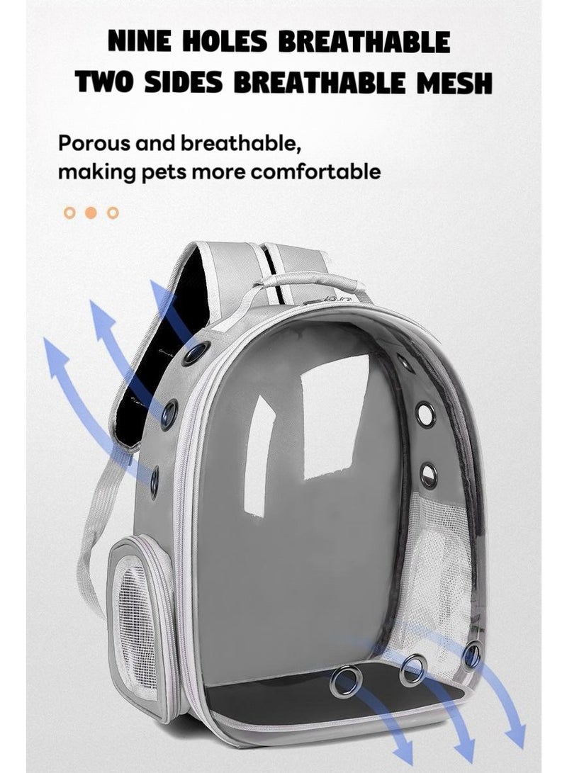 Generic Transparent Pet Backpack | Portable Pet Carrier | Comfortable & Breathable Cat Backpack | Maximum Load 7kg | Perfect Travel Companion for Pets  - Image 4