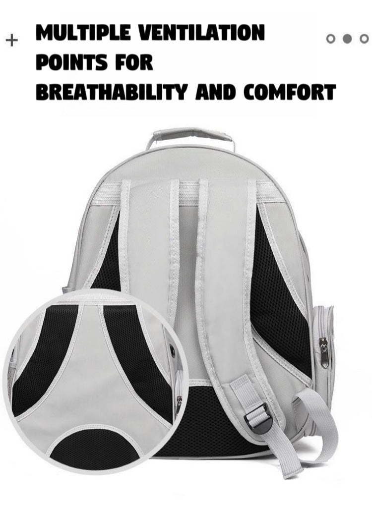 Generic Transparent Pet Backpack | Portable Pet Carrier | Comfortable & Breathable Cat Backpack | Maximum Load 7kg | Perfect Travel Companion for Pets  - Image 5