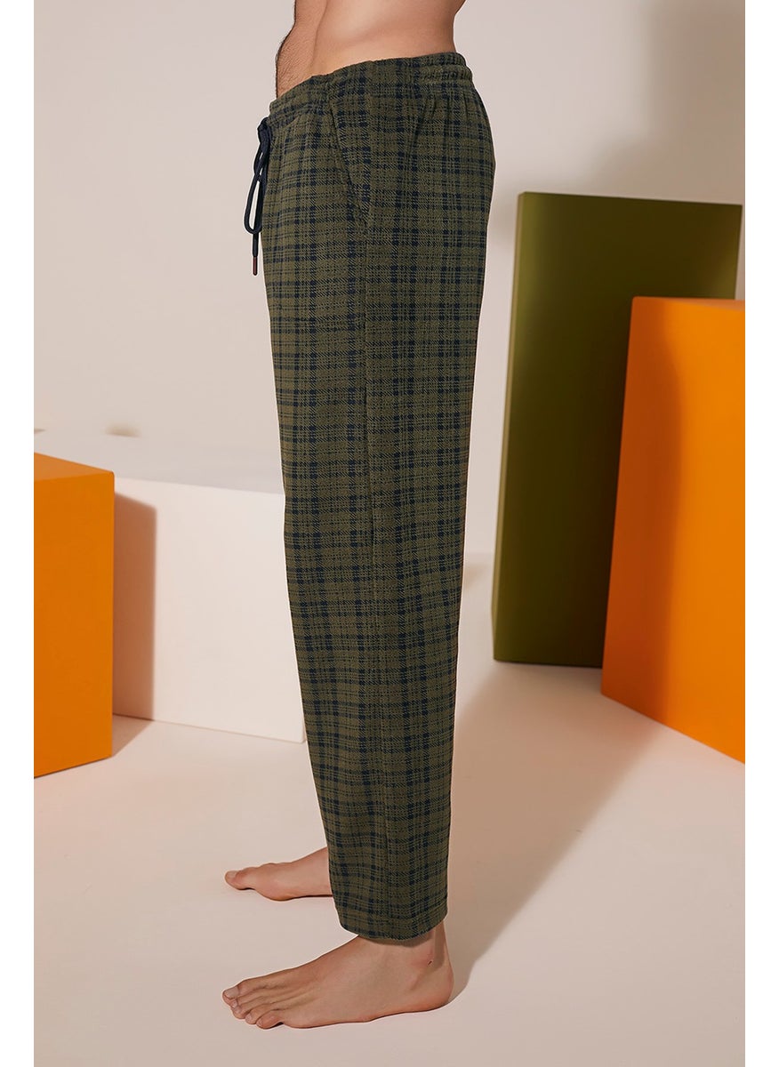 KLY Comfortable Fit Plaid Fleece Wool Pajama Tracksuit 