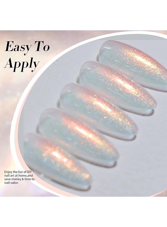 Born Pretty Gel Color, Aurora Gel Nail Polish Shimmer Glitter Iridescent Spring Summer Gel Polish Nail Art Manicure DIY At Home 10ml - Image 3