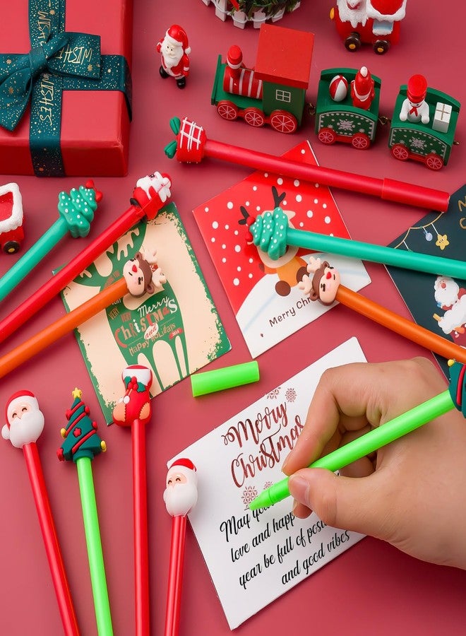 ZHBDMGK Christmas Pens Bulk for Kids, 35Pcs Cartoon Gel Ink Pen with Black Ink for Teacher Students School Christmas Party Gifts - Image 4