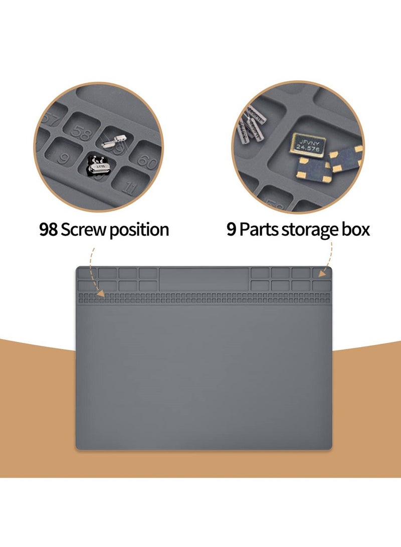 Heat Resistant Silicone Repair Mat, Electronics Repair Mat, Ideal for Soldering, Electronics, Computer Repair - Image 3